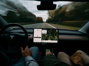 tesla windshield view from the inside of the car